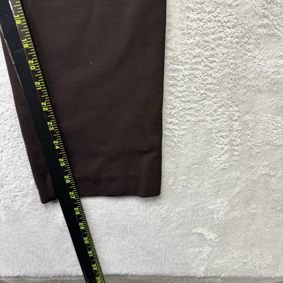 Susan Graver Womens Pants Medium Brown Liquid Knit Straight Leg Stretch Mature - Picture 5 of 10